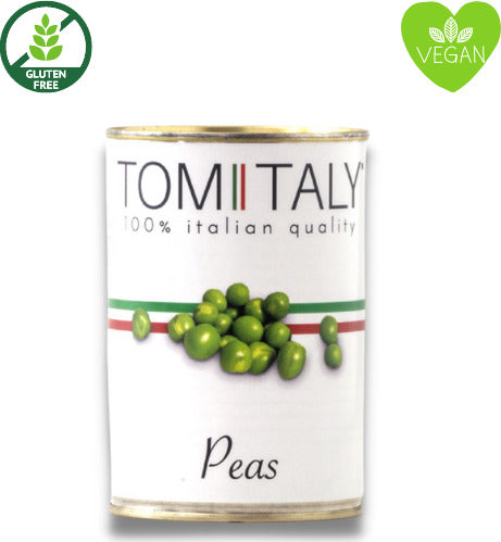 Piselli Italiani - 400g Tomitaly Alimentari e cura della casa/Cibi in scatola e conserve/Legumi in scatola/Piselli/Verdi Tomitaly - Caorso, Commerciovirtuoso.it