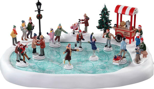 Pista di pattinaggio nel villaggio con animazioni e suoni per presepe natalizio in poliresina Casa e cucina/Decorazioni per interni/Addobbi e decorazioni per ricorrenze/Decorazioni natalizie/Oggettistica MagiediNatale.it - Altamura, Commerciovirtuoso.it