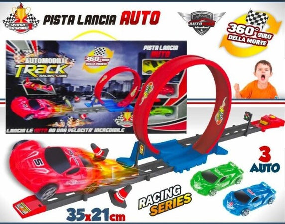 Pista-Lancia-Auto-Montagne-Russe-3-Macchinine-Giocattolo-Per-Bambini-35x21-Cm