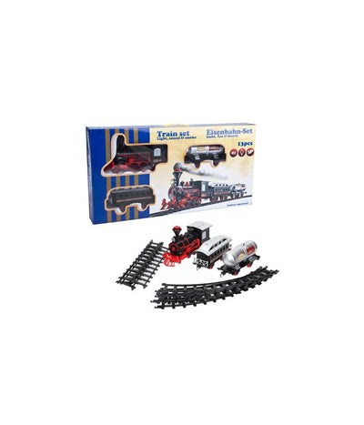 Pista Treno Trenino 13 Pezzi Con Binari Locomotiva Vagoni Con Luci E Suoni