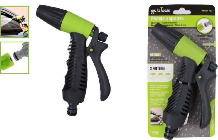 Pistola A Spruzzo 3 Getti Regolabile Rotante Impugnatura Gomma Ergonomica 94767 Fai da te/Pitture trattamenti per pareti e utensili/Strumenti e attrezzi per verniciatura/Applicazione colore/Spruzzatori di vernice Trade Shop italia - Napoli, Commerciovirtuoso.it