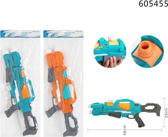 Pistola Ad Acqua Con Serbatoio 58x23cm Gioco Bambini Estate Col Assortiti 605455 Giochi e giocattoli/Sport e giochi all'aperto/Giochi aquatici e piscine per bambini/Pistole d'acqua Trade Shop italia - Napoli, Commerciovirtuoso.it