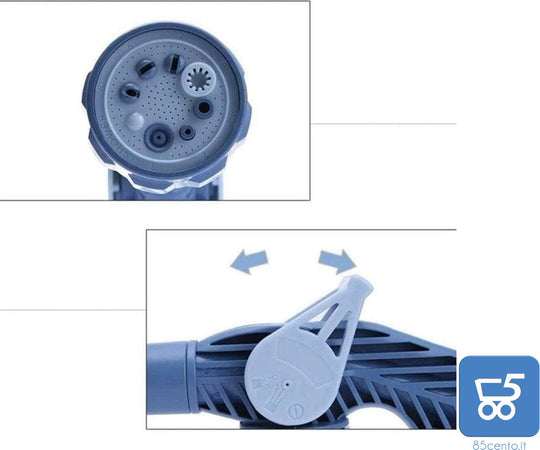 Pistola Idropulitrice a Pressione Irrigatore Portatile Pulizia Auto Estensione per Tubo Acqua