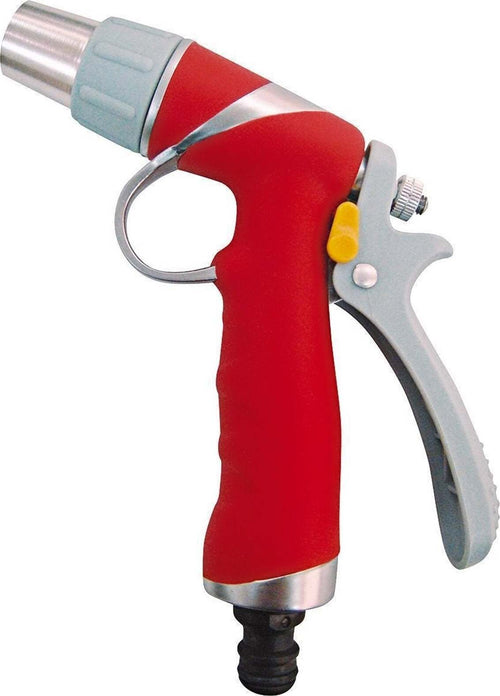 Pistola in metallo con impugnatura antiscivolo e lancia regolabile Giardino e giardinaggio/Attrezzi da giardino e attrezzature per l'irrigazione/Attrezzature per l'irrigazione/Pistole La Zappa - Altamura, Commerciovirtuoso.it