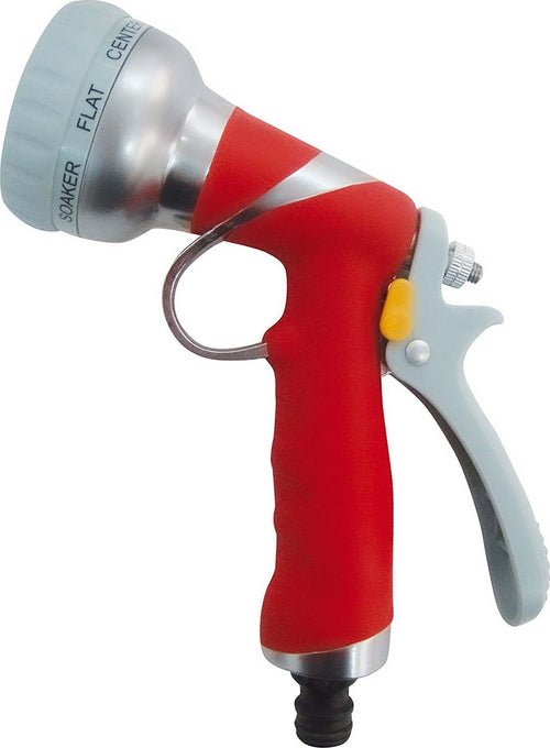 Pistola in metallo con impugnatura antiscivolo e multigetto 8 funzioni Giardino e giardinaggio/Attrezzi da giardino e attrezzature per l'irrigazione/Attrezzature per l'irrigazione/Pistole La Zappa - Altamura, Commerciovirtuoso.it