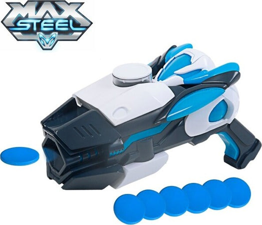 Pistola Laser Max Steel Turbo Blaster Luci E Suoni Con Dischi Schiuma Ragazzi Giochi e giocattoli/Sport e giochi all'aperto/Pistole a proiettili morbidi/Pistole in gommapiuma Trade Shop italia - Napoli, Commerciovirtuoso.it