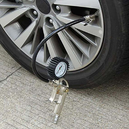 Pistola Manometro Per Gonfiaggio Misura Pressione Gomme Auto Moto Bici Psi/bar Tubo 30cm Auto e Moto/Attrezzi per veicoli/Attrezzi e attrezzatura per motore/Manometri compressione Trade Shop italia - Napoli, Commerciovirtuoso.it