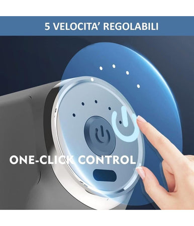 Pistola Massaggiante Professionale 4 Testine 5 Velocità Fascial Gun Ricaricabile