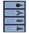 Pistola Massaggiante Professionale 4 Testine 5 Velocità Fascial Gun Ricaricabile