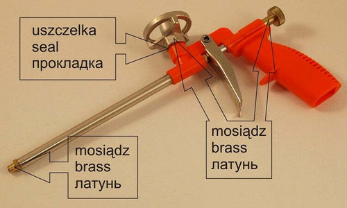 PISTOLA PER SCHIUMA EDILIZIA E ISOLANTE CON UGELLO IN OTTONE BEAST