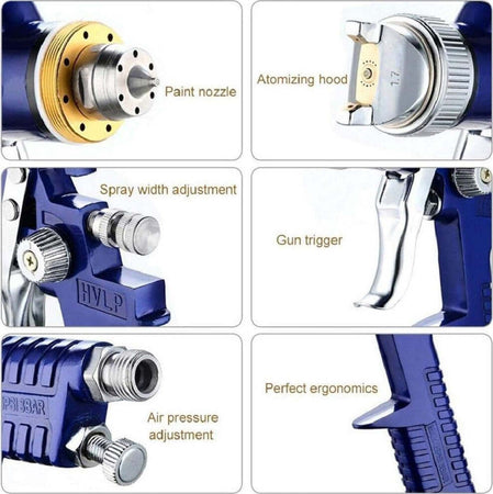 Pistola Per Verniciare A Spruzzo Hvlp Aerografo Con Ugello Da 1,4mm Coppa 600cc Auto e Moto/Verniciatura/Aerografi e accessori Trade Shop italia - Napoli, Commerciovirtuoso.it