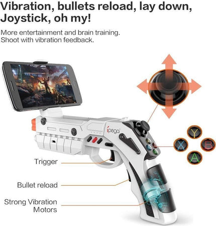 PISTOLA WIRELESS BLUETOOTH GAME GUN AR GAMEPAD IOS ANDROID IPEGA PG-9082 CONTROL Elettronica/Cellulari e accessori/Accessori/Accessori per videogiochi/Joystick Trade Shop italia - Napoli, Commerciovirtuoso.it