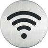 Pittogramma adesivo - Wi-Fi - acciaio inox - diametro 8 3 cm - Durable Fai da te/Ferramenta/Numeri civici targhe e cartelli/Targhe per il nome Eurocartuccia - Pavullo, Commerciovirtuoso.it