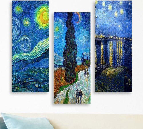 Pittura decorativa su MDF 3 pezzi Van Gogh Casa e cucina/Decorazioni per interni/Arte/Poster e stampe Scontolo.net - Potenza, Commerciovirtuoso.it