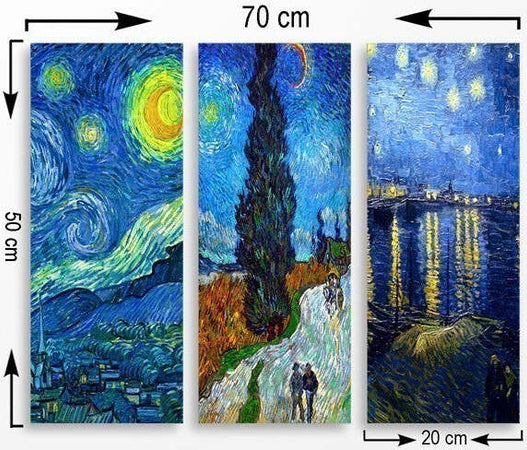 Pittura decorativa su MDF 3 pezzi Van Gogh Casa e cucina/Decorazioni per interni/Arte/Poster e stampe Scontolo.net - Potenza, Commerciovirtuoso.it