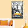 Pittura-decorativa-su-MDF-4-pezzi-Auto-Gialla-PD53-Wall-Addiction