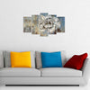 Pittura-decorativa-su-MDF-5-pezzi-Fiore-Bianco-5PMX-044-Wall-Addiction