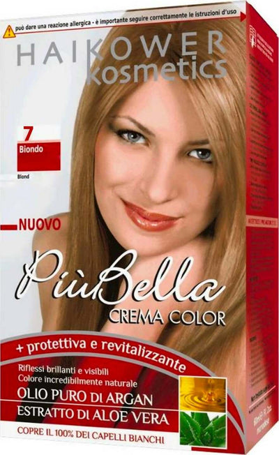 Piu’ Bella Crema Color 7 Crema Colorante Colore Per Capelli Con Olio Di Puro Argan Ed Estratto Di Aloe Vera Protettiva E Revitalizzante Bellezza/Cura dei capelli/Colore/Colore permanente Profumeria Chèri - Locri, Commerciovirtuoso.it
