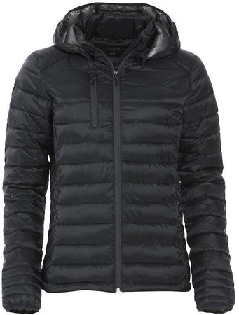 Piumino Hudson Nero Giacca Donna con Cappuccio Imbottita