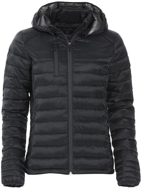 Piumino Hudson Nero Giacca Donna con Cappuccio Imbottita