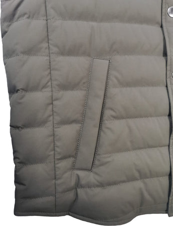 Piumino leggero smanicato in nylon uomo - Brunello Cucinelli - colore  verde militare