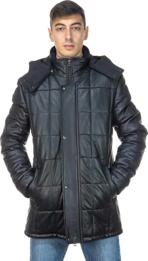 Piumino-Lungo-Marek---Piumino-Uomo-Nero-in-vera-pelle