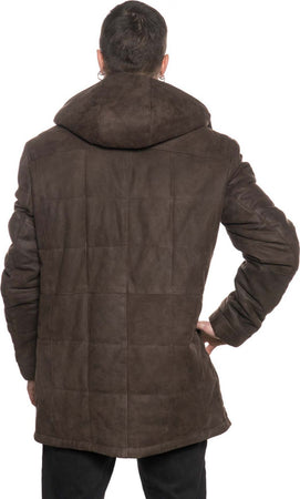 Piumino-Lungo-Marek---Piumino-Uomo-Testa-di-Moro-in-vera-pelle-Nabuk