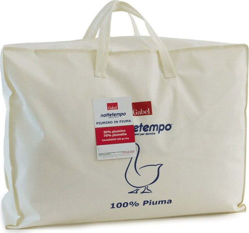 Piumino-Matrimoniale-100%-Piuma-Vergine-D'oca-GABEL-30%-piumino-70%-piumette