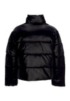 KARL KANI Piumino Corto Donna W Serif Crop Puffer Jacket Black da donna