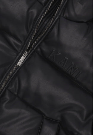 KARL KANI Piumino Corto Donna W Serif Crop Puffer Jacket Black da donna