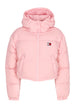 Tommy Hilfiger Piumino Donna Crop Alaska Puffer Ballet Pink da donna
