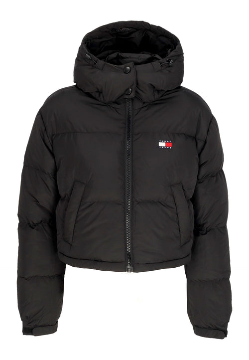 Tommy Hilfiger Piumino Donna Crop Alaska Puffer Black da donna