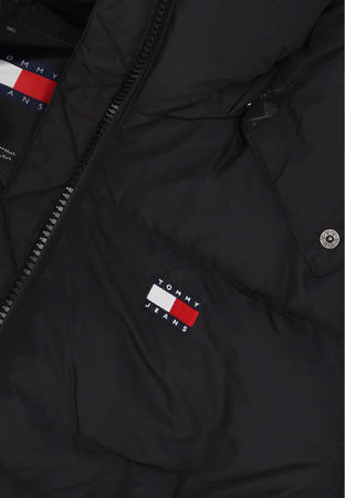 Tommy Hilfiger Piumino Donna Crop Alaska Puffer Black da donna