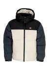 Tommy Hilfiger Piumino Uomo Alaska Colorblock Puffer Newsprint Multi da uomo