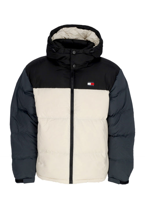 Tommy Hilfiger Piumino Uomo Alaska Colorblock Puffer Newsprint Multi da uomo