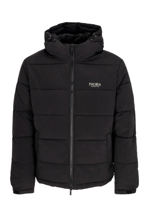 PHOBIA Piumino Uomo Foggy Logo Puffy Jacket Black da uomo