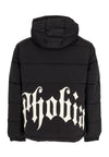 PHOBIA Piumino Uomo Foggy Logo Puffy Jacket Black da uomo