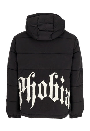 PHOBIA Piumino Uomo Foggy Logo Puffy Jacket Black da uomo
