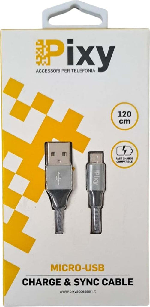 Pixy-Cavo-Micro-Usb-1.20mt-Grigio