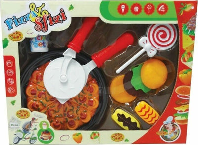 Pizza-E-Sfizi-Rotellina-Spatola-Lecca-Lecca-Panino-Giocattolo-Gioco-Bambina