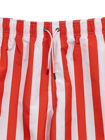 EMPORIO ARMANI Costume Boxer a Righe Rosse Emporio Armani da uomo