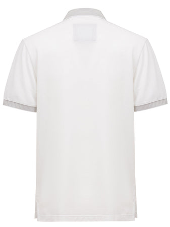 CANALI Polo Canali bianco manica corta da uomo