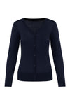 Cardigan Donna Blu Cotone Supima® Maglioncino con Bottoni Puro Cotone