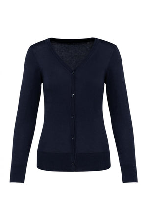 Cardigan Donna Blu Cotone Supima® Maglioncino con Bottoni Puro Cotone
