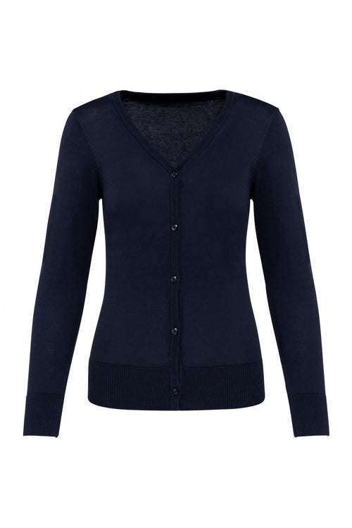Cardigan Donna Blu Cotone Supima® Maglioncino con Bottoni Puro Cotone