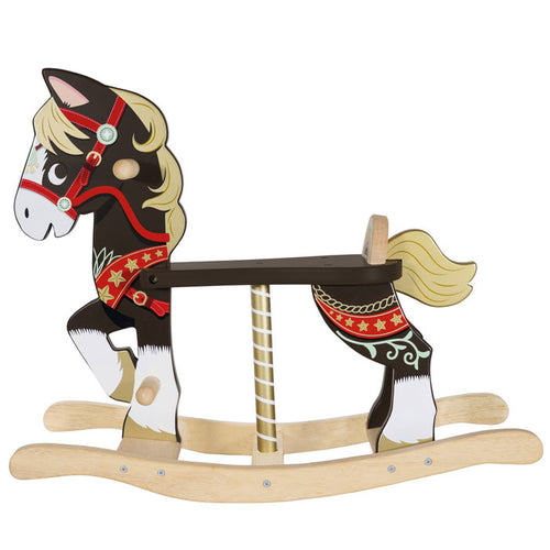 Cavallo a dondolo da giostra nero LE TOY VAN
