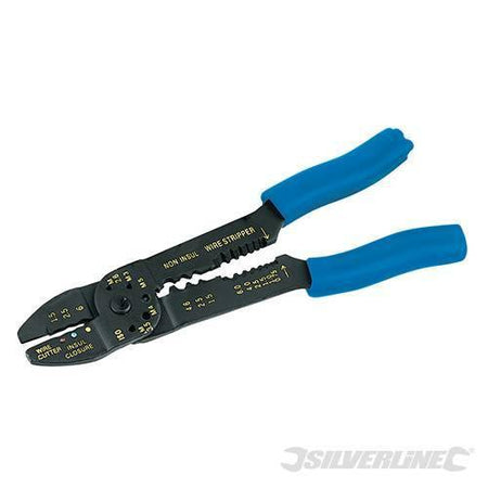 Pinza strumento spelacavi isolamento per elettricista corrente Silverline 230 mm - Eternal Brico