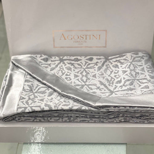 Copriletto Matrimoniale Asia Agostini 270x270 cm Argento