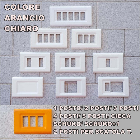 PLACCA ARANCIO CHIARO IN ABS PER SCATOLE RETTANGOLARI SERIE ELITE
