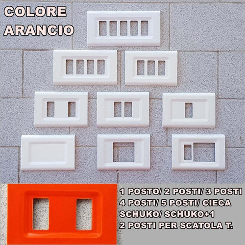 PLACCA ARANCIO IN ABS PER SCATOLE RETTANGOLARI SERIE ELITE